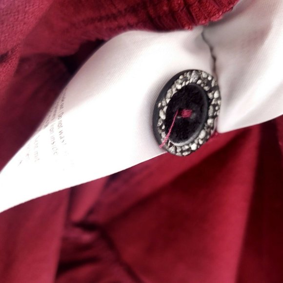 NUMPH Ruffle Corduroy Red Fired Berries Skirt - Picture 7 of 7